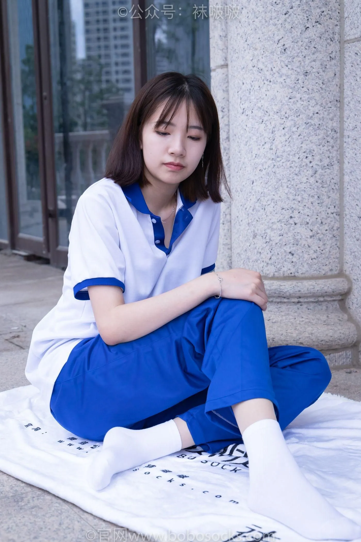 [BoBoSocks袜啵啵]NO.022 小甜豆-校服、贝壳头、白棉袜、肉丝 [140P]插图9